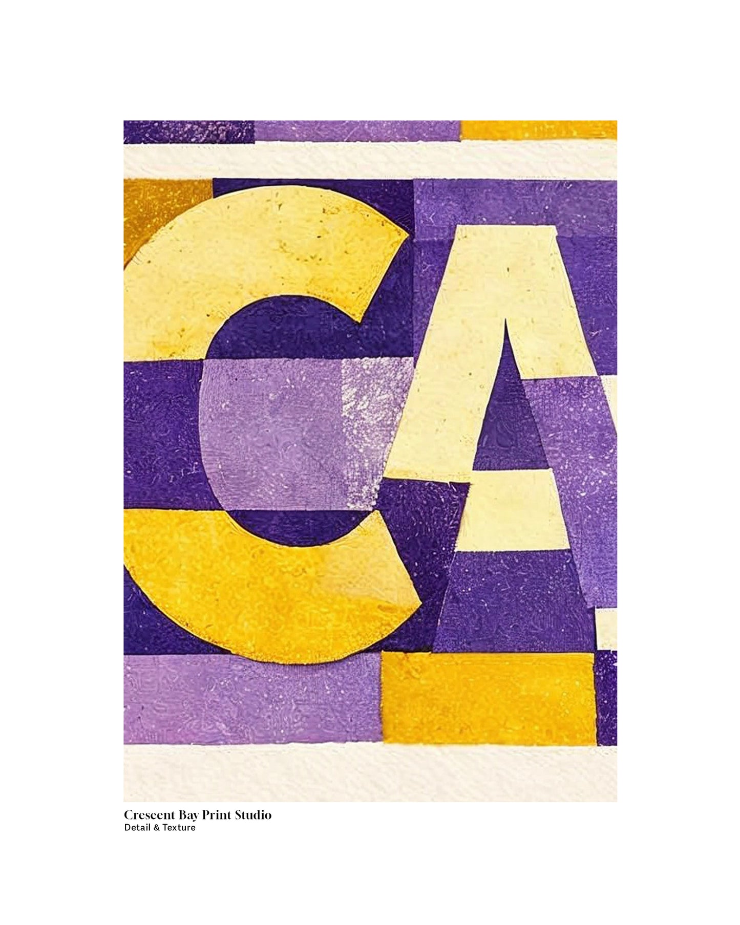 Los Angeles Block Print