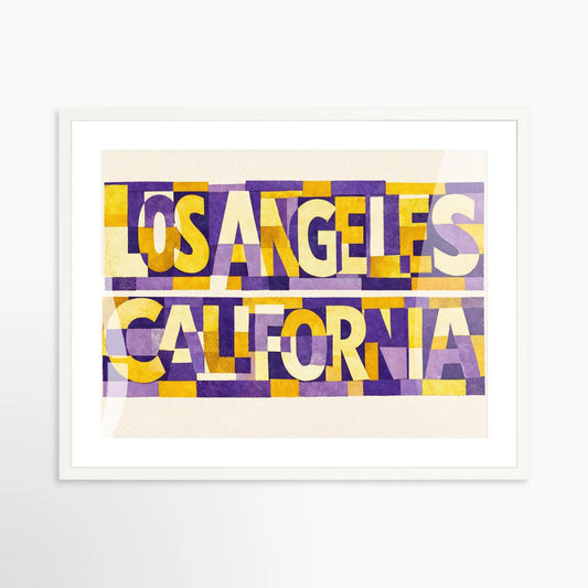 Los Angeles Block Print