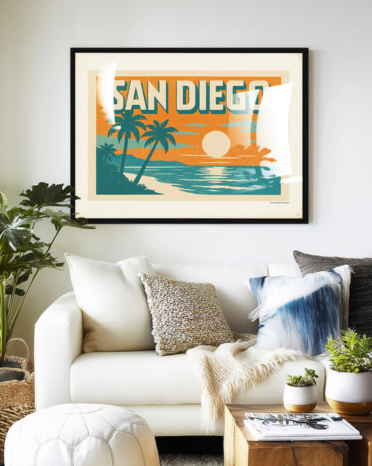 Retro San Diego Print