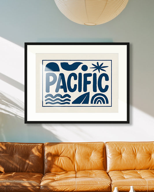 Abstract Pacific Type Print