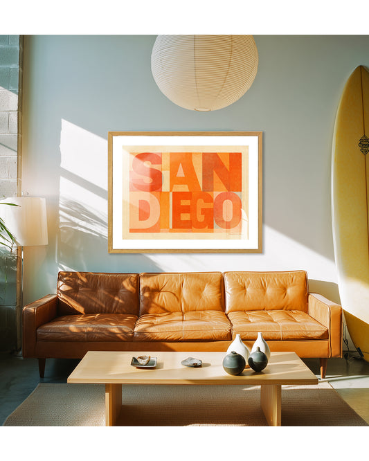 San Diego Block Print